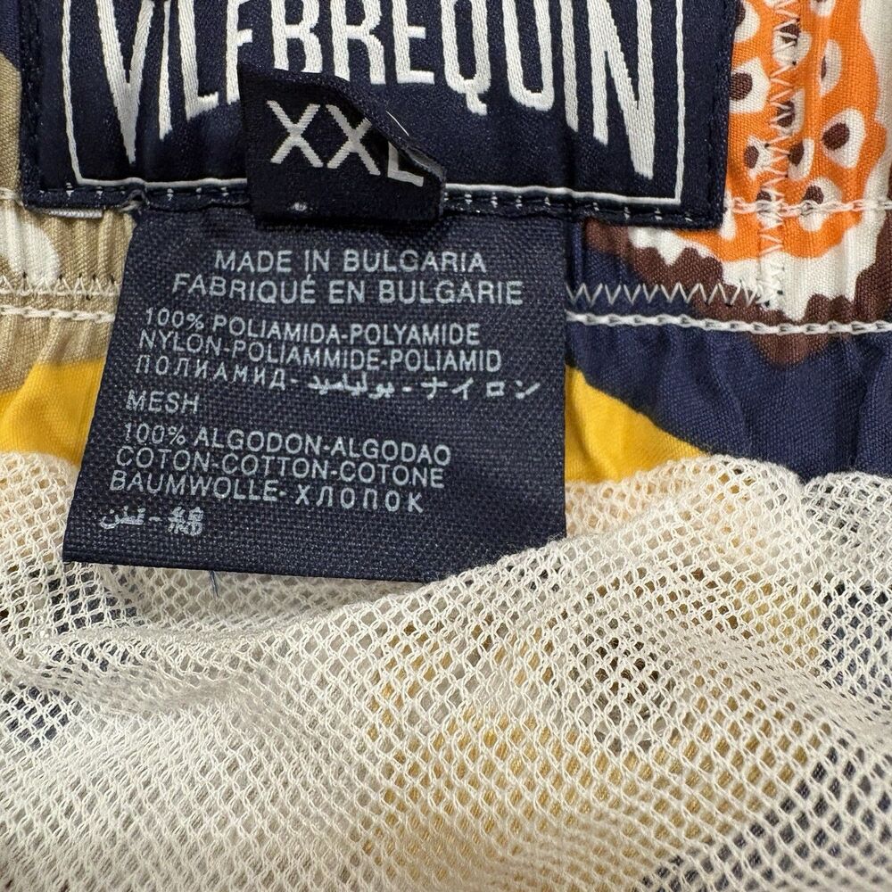 NWT VILEBREQUIN Swim Trunks Men's XXL-2XL Moorea Shorts Blue Orange Drawstring - Picture 8 of 16